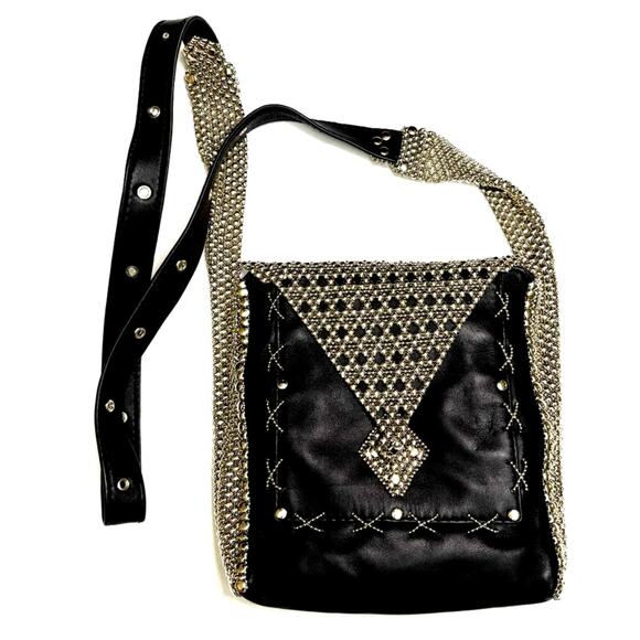 Vintage SERGIO GUTIERREZ Liquid Metal Collection Cross Body Purse Shoulder Bag - Picture 1 of 9